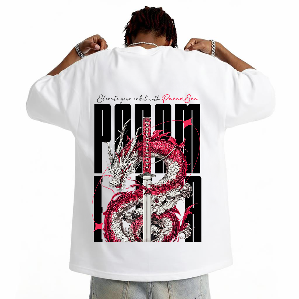 “Crimson Dragon Katana” Streetwear Tee