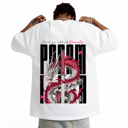 “Crimson Dragon Katana” Streetwear Tee