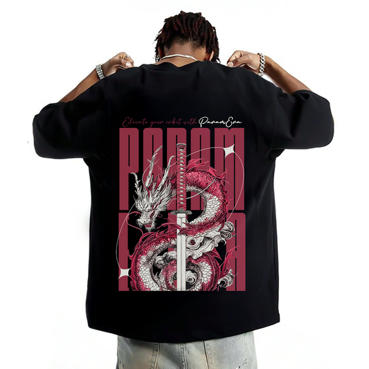 “Crimson Dragon Katana” Streetwear Tee