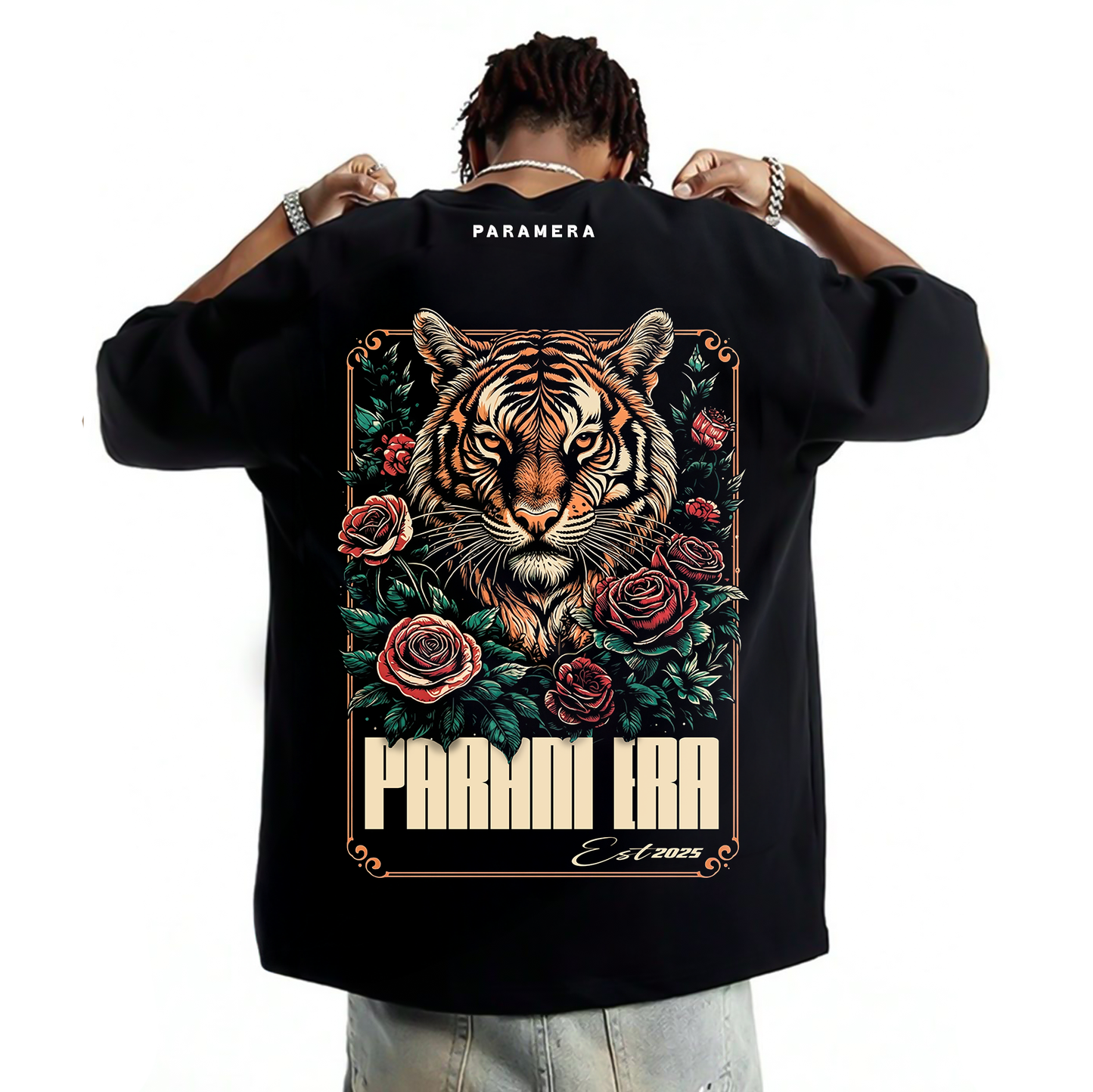 “Royal Tiger Bloom” Streetwear Tee