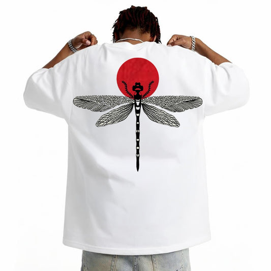 Crimson Sun Dragonfly Minimal Tee